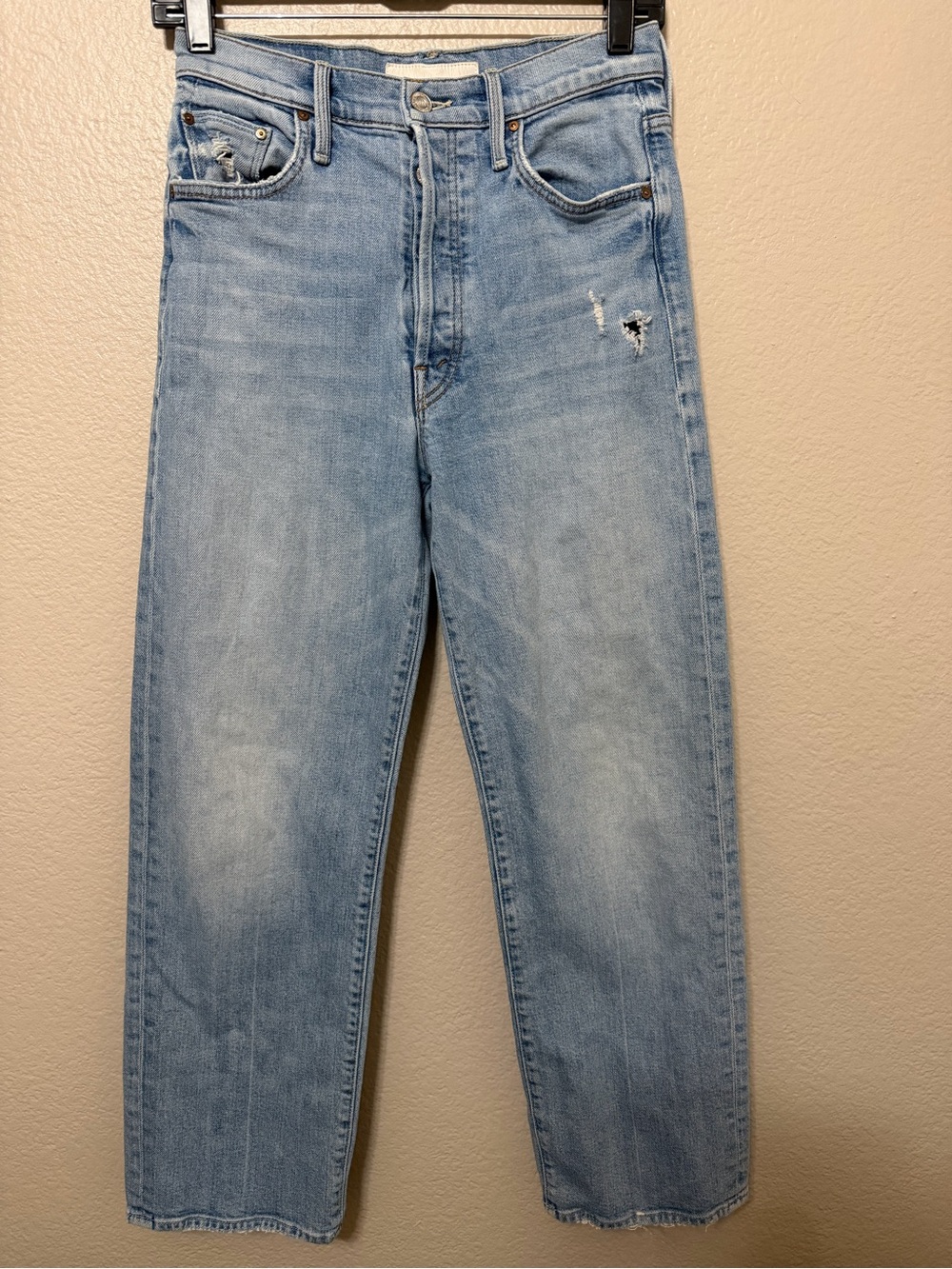 MOTHER Superior The Rambler Ankle Women’s Light Wash Blue Distressed Jeans 26